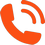 Orange telefon-ikon med symbol för sändning för att ringa till BudgetHyras uthyrning i Stockholm